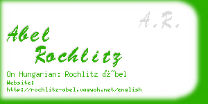 abel rochlitz business card